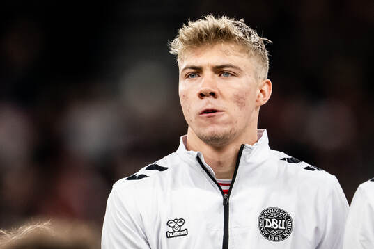 Rasmus Højlund of Denmark