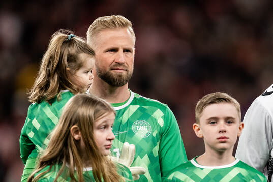 Goalkeeper Kasper Schmeichel of Denmark
