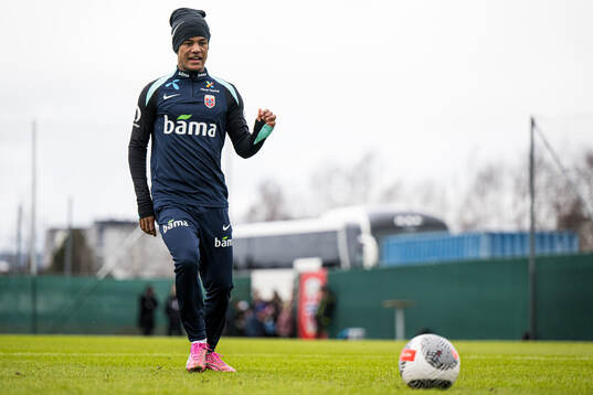 Oscar Bobb of the Norwegian national football team