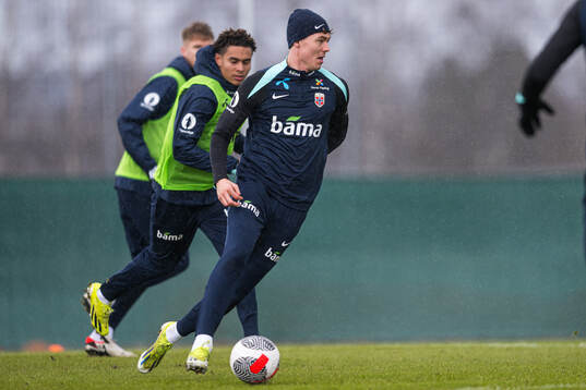 Jørgen Strand Larsen of the Norwegian national football