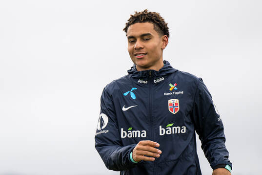 Antonio Nusa of the Norwegian national football team
