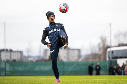 Oscar Bobb of the Norwegian national football team