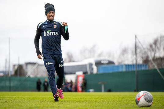 Oscar Bobb of the Norwegian national football team