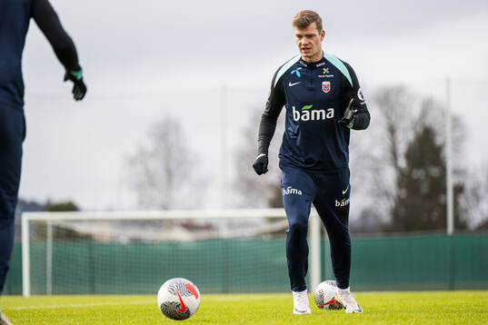 Alexander Sørloth of the Norwegian national football team