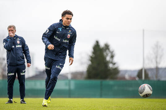 Antonio Nusa of the Norwegian national football team