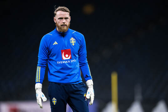 Goalkeeper Viktor Johansson of Sweden of the Swedish men's
