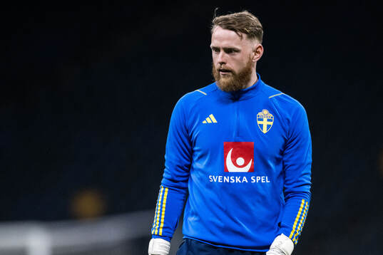 Goalkeeper Viktor Johansson of Sweden of the Swedish men's