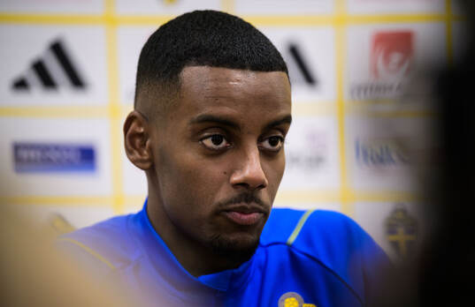 Alexander Isak of the Swedish men's national football team