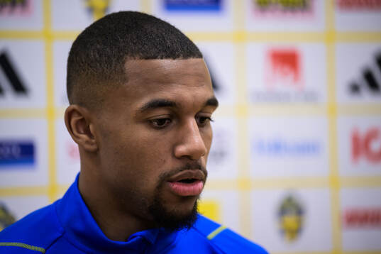 Isak Hien of the Swedish men's national football team in