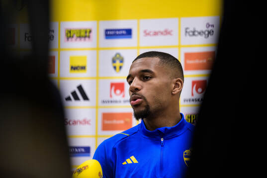 Isak Hien of the Swedish men's national football team in
