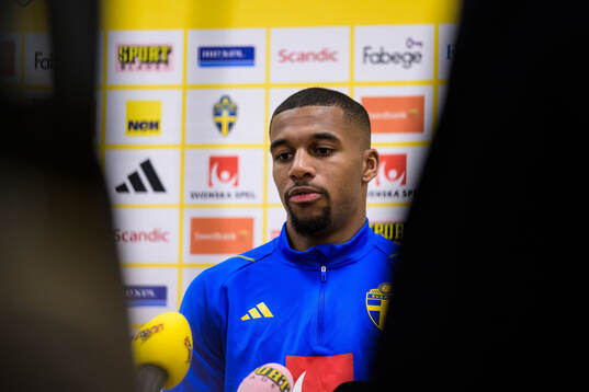 Isak Hien of the Swedish men's national football team in