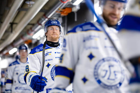 Leksands Olle Alsing innan kvartsfinal två i SHL mellan