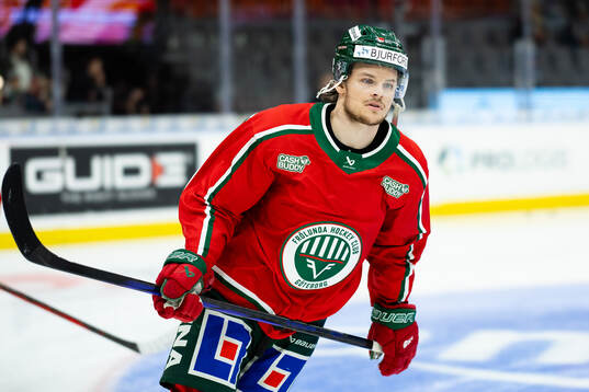 Frölundas Malte Strömwall innan kvartsfinal två i SHL