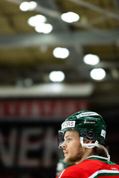 Frölundas Malte Strömwall innan kvartsfinal två i SHL