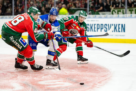 Leksands Olle Alsing i en kamp mot Frölundas Carl