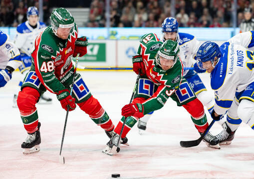 Frölundas Carl Klingberg , Nicklas Lasu och Leksands Jon
