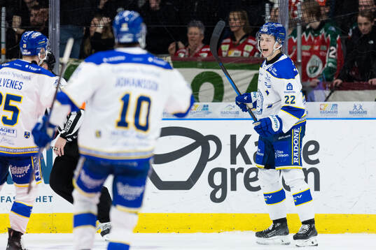 Leksands Lukas Vejdemo jublar