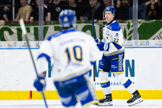 Leksands Lukas Vejdemo jublar