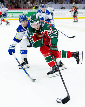 Leksands Olle Alsing och Frölundas Noah Hasa