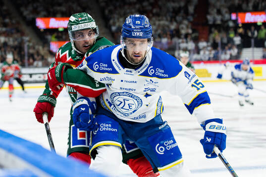 Frölundas Jayden Halbgewachs och Leksands Max Veronneau