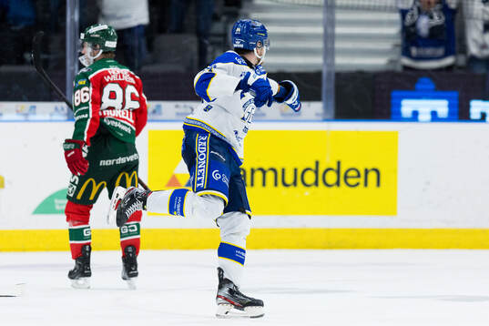 Leksands Peter Cehlarik jublar