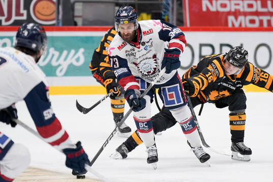 Linköpings Anthony Greco och Skellefteås Linus Lindström