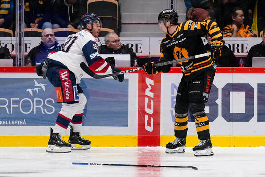 Linköpings Lance Bouma och Skellefteås Elias Salomonsson