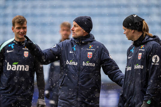 Ståle Solbakken, head coach and Erling Braut Haaland of