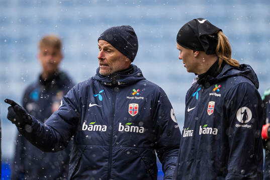 Ståle Solbakken, head coach and Erling Braut Haaland of