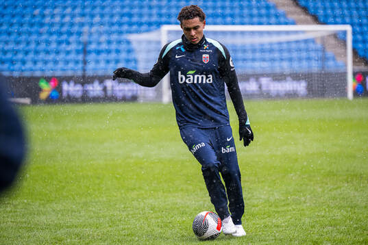 Antonio Nusa of the Norwegian national football team