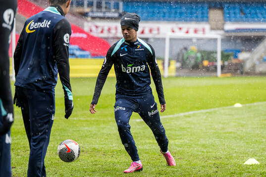 Oscar Bobb of the Norwegian national football team