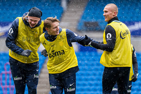 Erling Braut Haaland, Martin Ødegaard and Leo Skiri