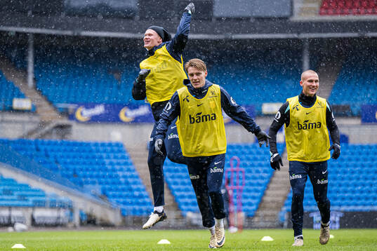 Erling Braut Haaland, Martin Ødegaard and Leo Skiri