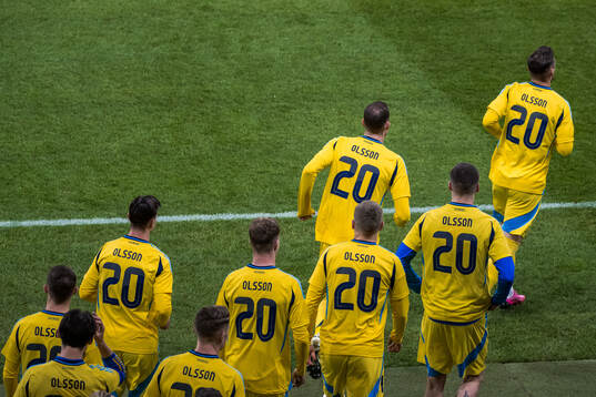 Players of Sweden wearing jersey number 20, honouring