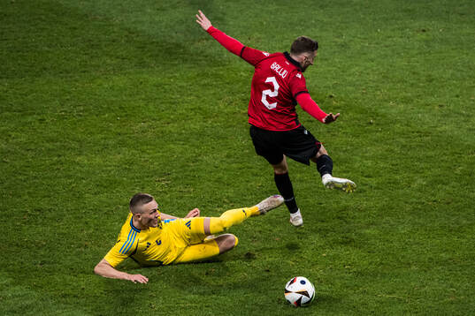Ludwig Augustinsson of Sweden and Ivan Balliu of Albania