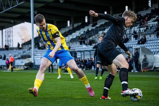 Eskilsminne IFs Lucas Ohlander och Landskrona BOISs Gustaf