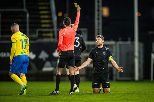 Landskrona BOISs Erik Hedenquist deppar