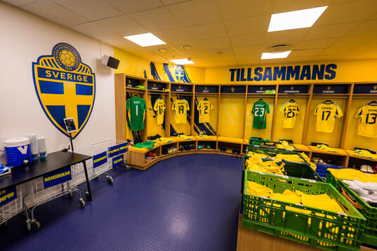 The dressing room of Sweden
