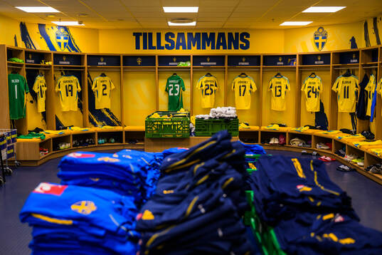 The dressing room of Sweden