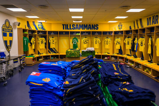The dressing room of Sweden