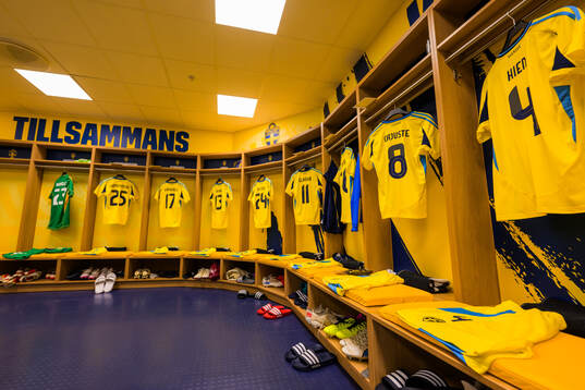 The dressing room of Sweden