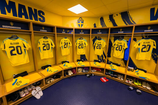 Jerseys of hospitalized Swedish player Kristoffer Olsson