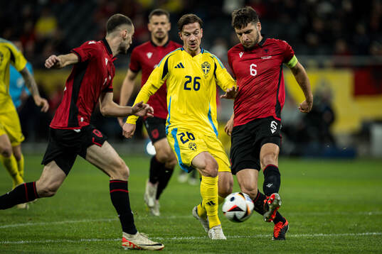 Simon Olsson of Sweden and Berat Gjimshiti of Albania