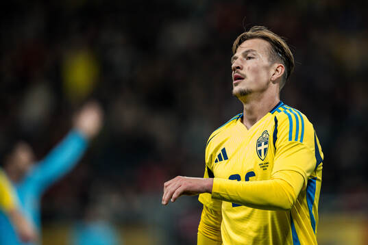Simon Olsson of Sweden looks dejected
