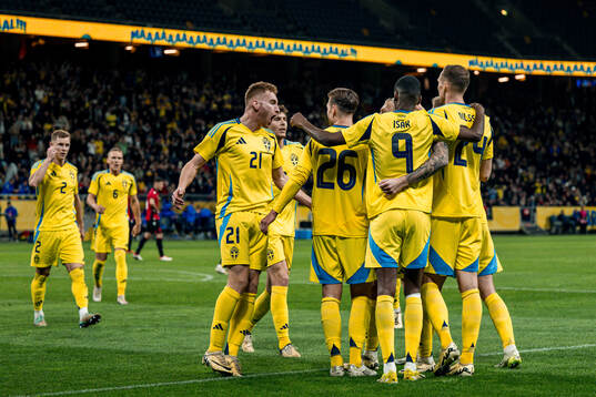 Dejan Kulusevski, Simon Olsson, , Alexander Isak and Gustaf