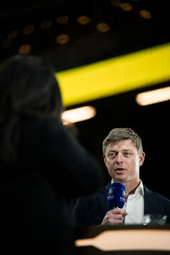 Head coach Jon Dahl Tomasson of Sweden in the Viaplay Studio