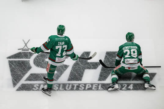 Rögles Daniel Zaar och Anton Bengtsson (SHL slutspel 2024)