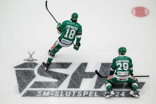 Rögles Dennis Everberg och Anton Bengtsson (SHL slutspel