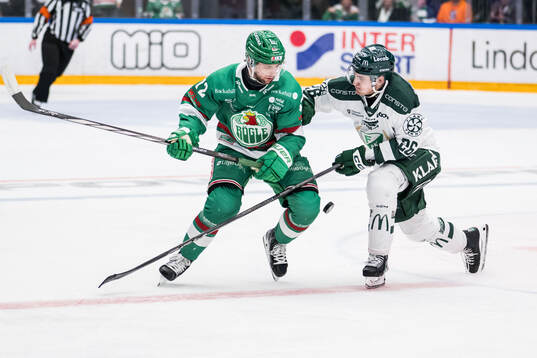 Rögles Daniel Zaar och Färjestads Joel Nyström