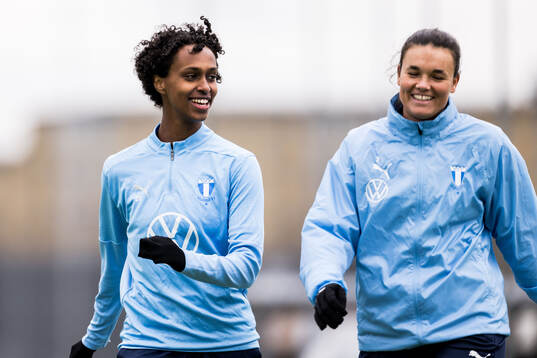 Malmö FFs Hanna Lofthammar och Anna Welin